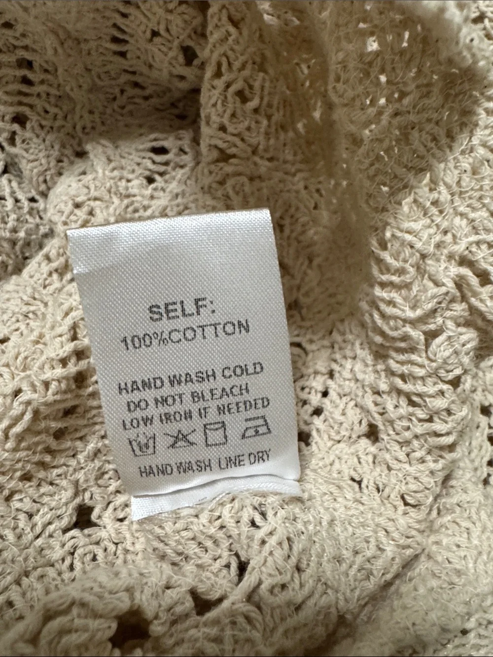 Anthropologie Crochet Circle Lace Boxy Tunic - Beige